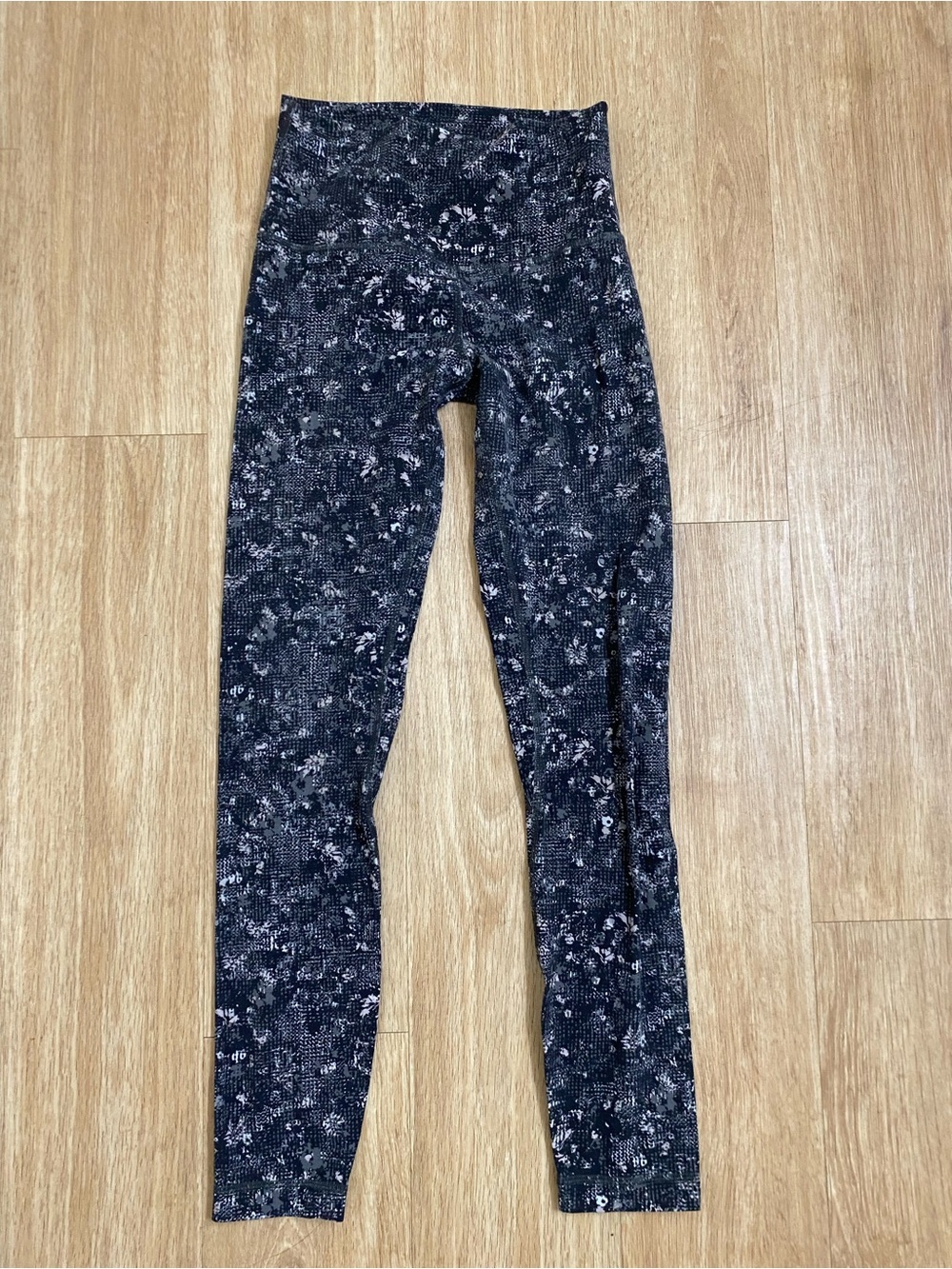 lululemon athletica Black Floral Leggings
